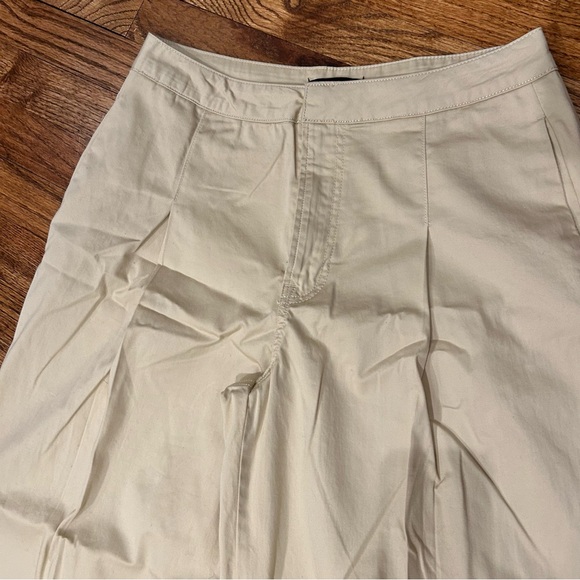 Forever 21 wide leg pleated front khaki pants large like new - Picture 4 of 9